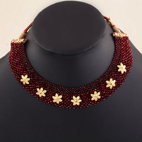 22K YG Red Pote Choker Necklace-1pc
