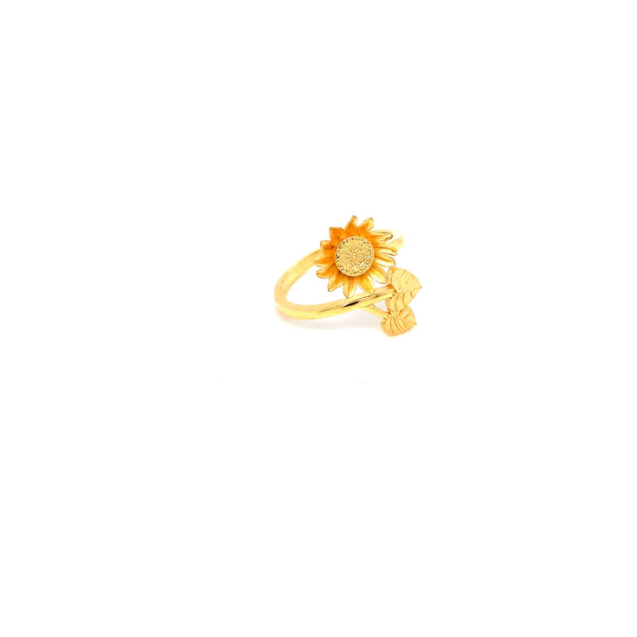 22K YG Flower Ring-1pc