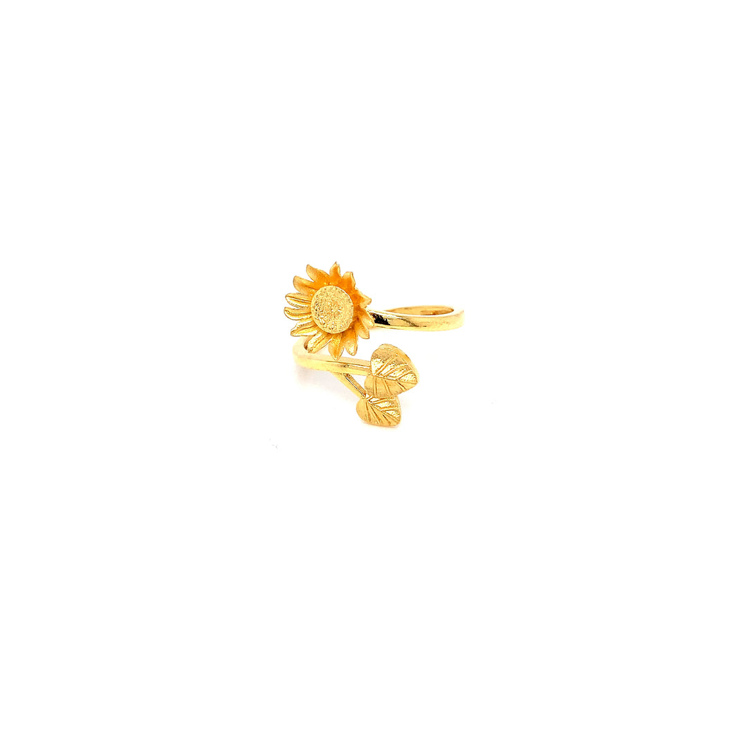 22K YG Flower Ring-1pc