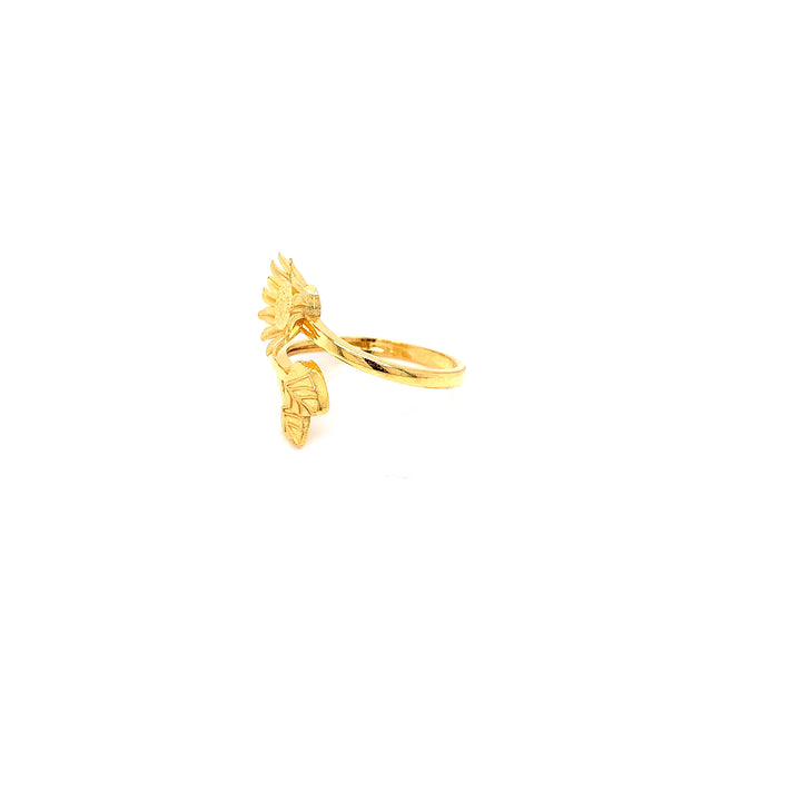 22K YG Flower Ring-1pc