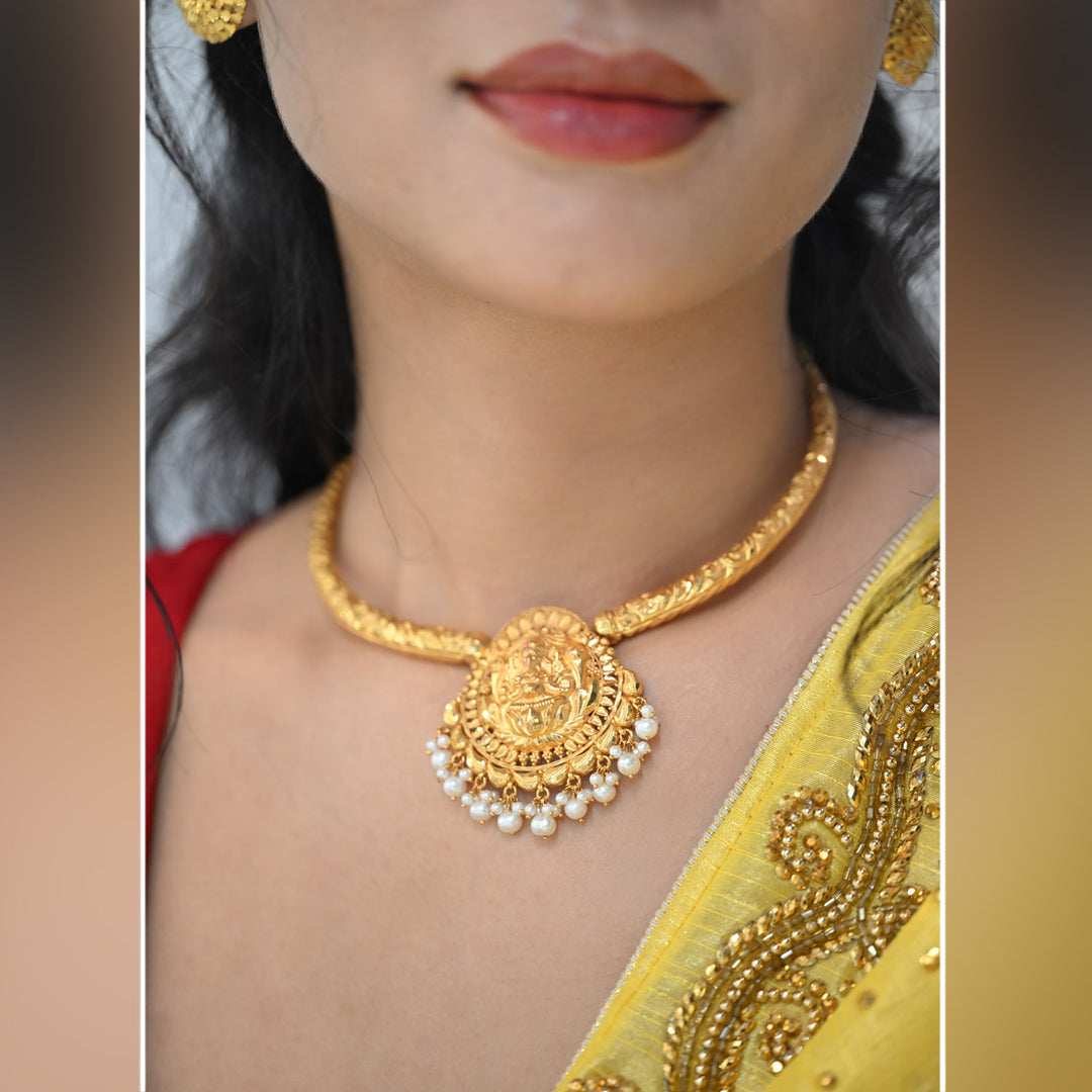 22K YG FW Pearl Necklace-1pc