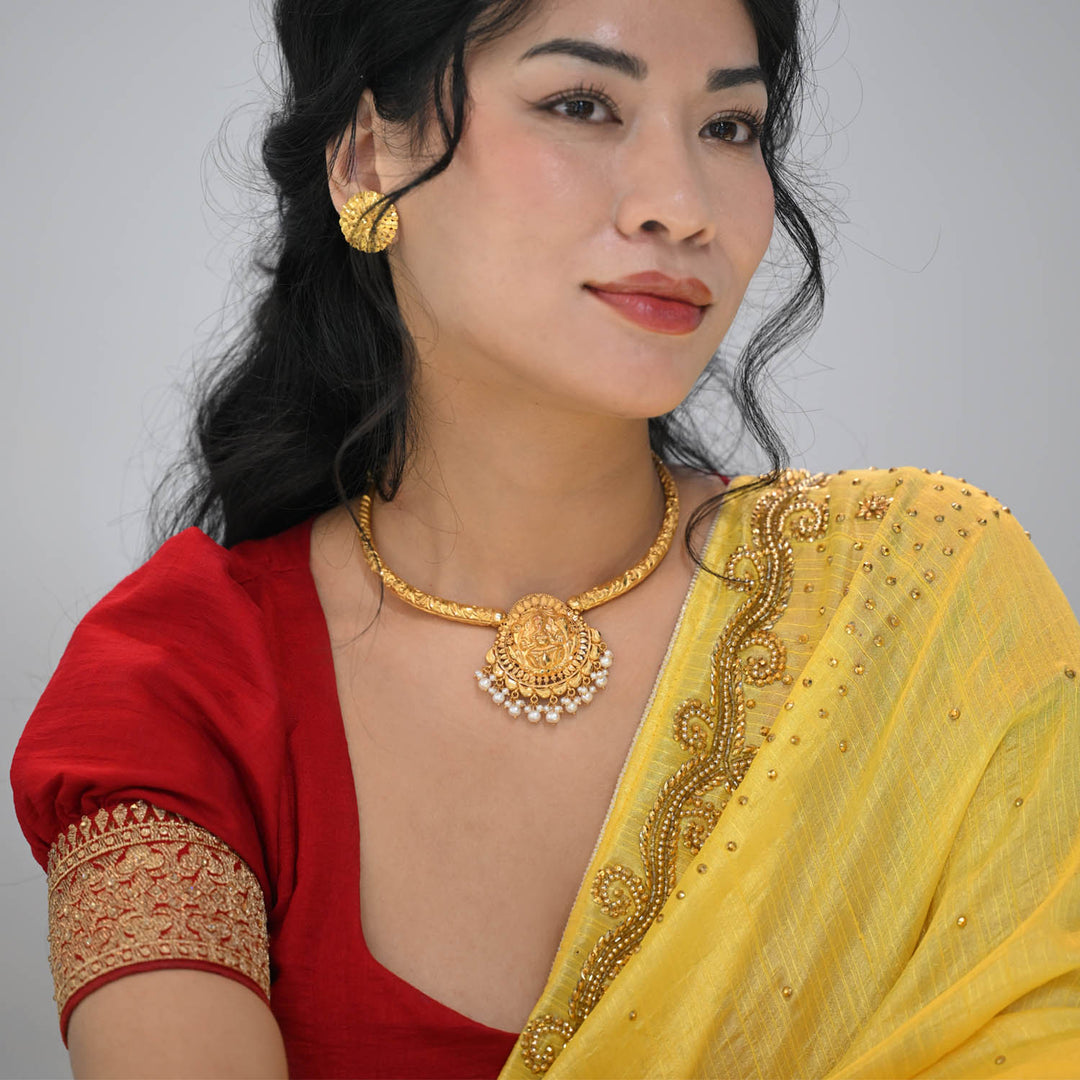 22K YG FW Pearl Necklace-1pc