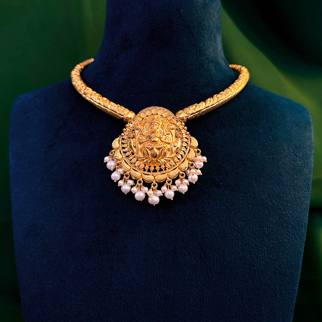 22K YG FW Pearl Necklace-1pc