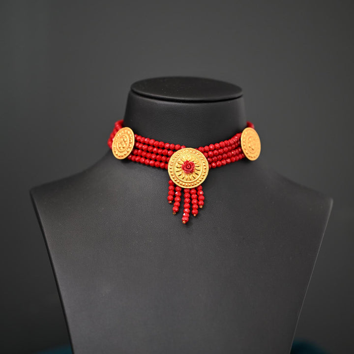 Traditional YG Red Pote Necklace-1pc
