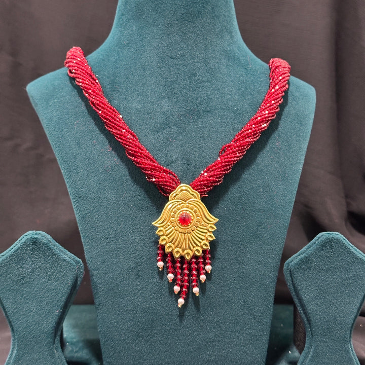 Traditional YG Red Pote Pendant-1pc