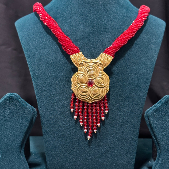 Traditional YG Red Pote Pendant-1pc