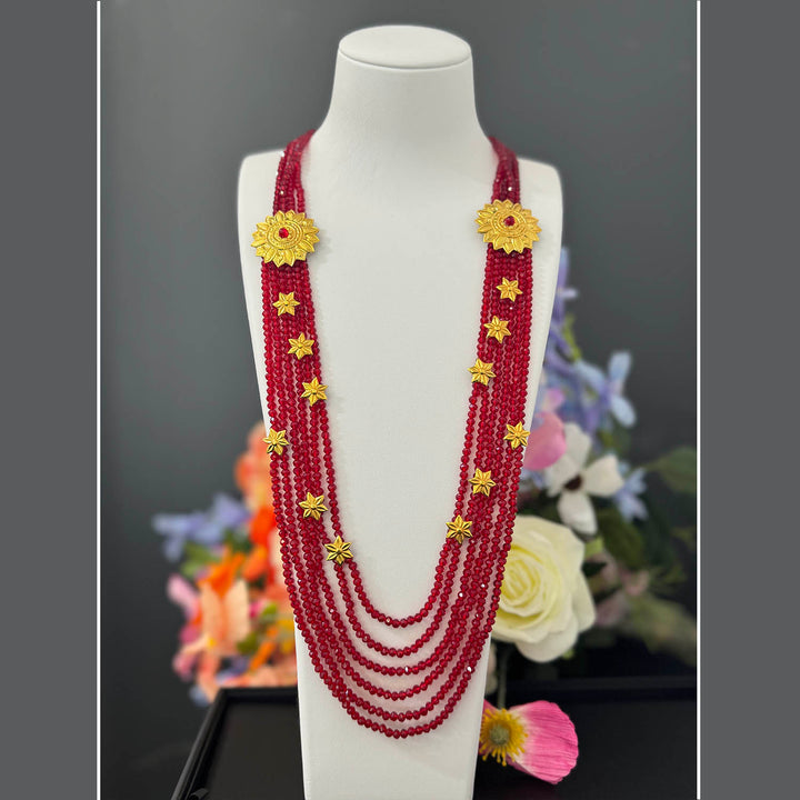 Traditional YG Red Pote Chandrahaar-1pc