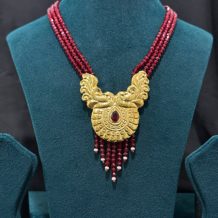 Traditional YG Red Pote Pendant-1pc