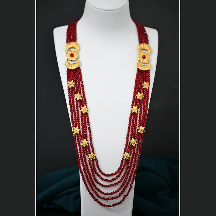 Traditional YG Red Pote Chandrahaar-1pc