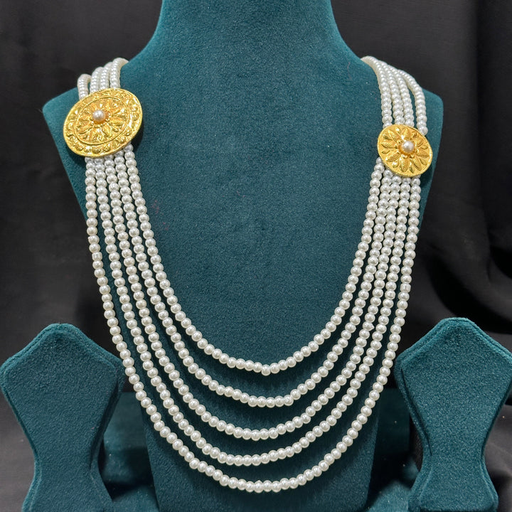 Traditional YG Simulant Pearl Chandrahaar-1pc