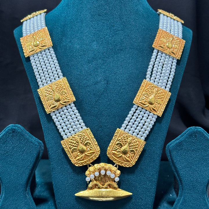 Traditional YG Simulant Pearl Chandrahaar-1pc