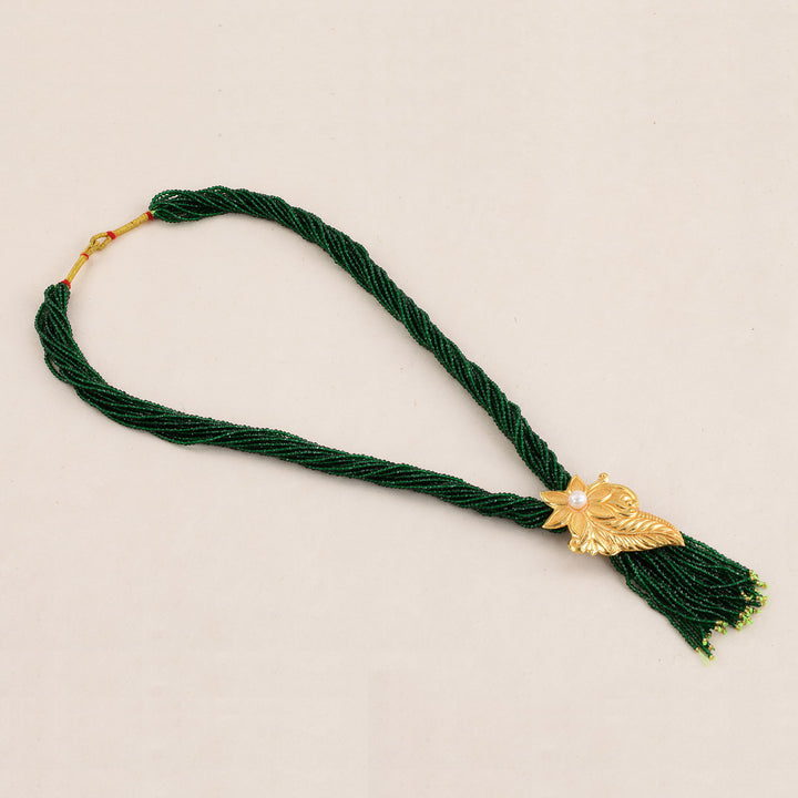 Traditional YG Green Pote Pendant-1pc