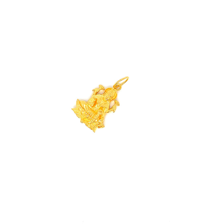 22K YG Laxmi Pendant-1pc