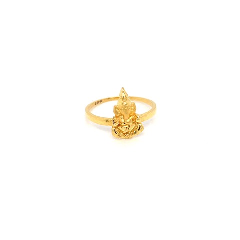 22K YG Ganesh Ring-1pc