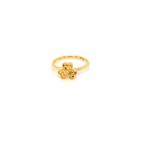 22K YG Fancy Leaf Ring-1pc