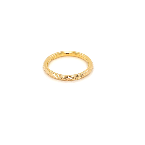 22K YG Tube Ring-1pc