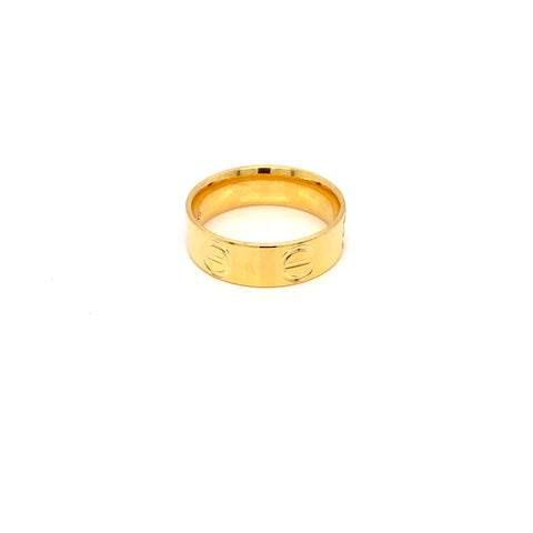 22K YG Cartier Band Ring-1pc