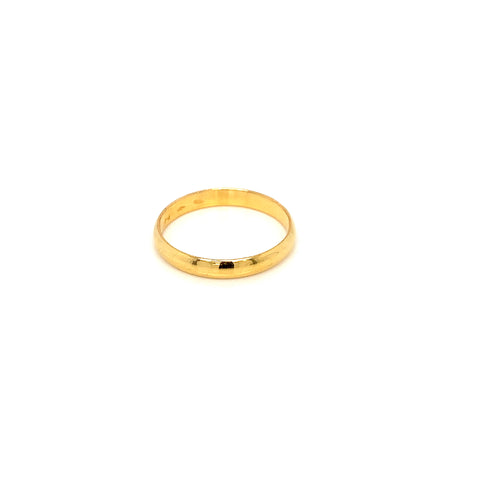 22K YG Plain Hollow Ring-1pc