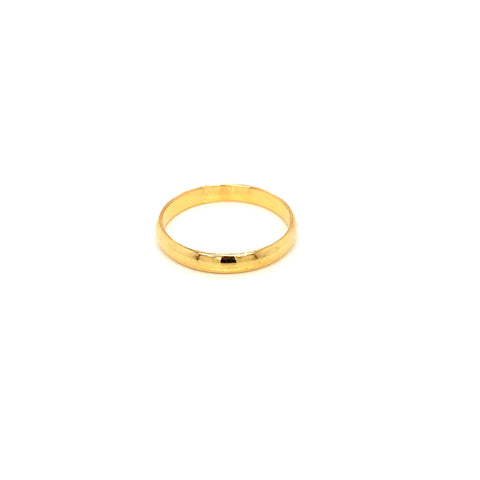 22K YG Plain Hollow Ring-1pc