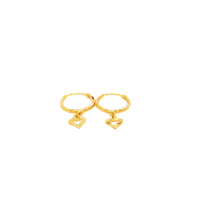22K YG Hoop Earring-1pair