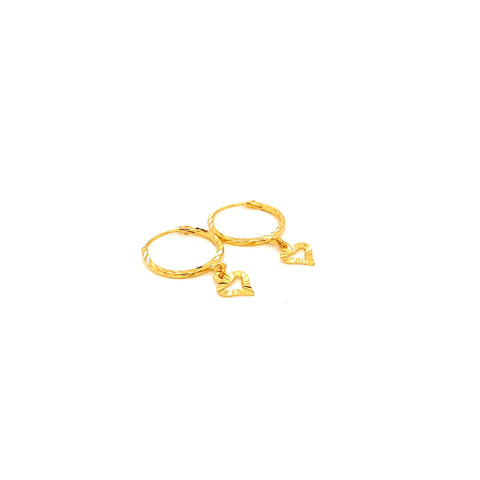 22K YG Hoop Earring-1pair