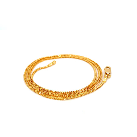 22K YG Foxtail Chain-1pc