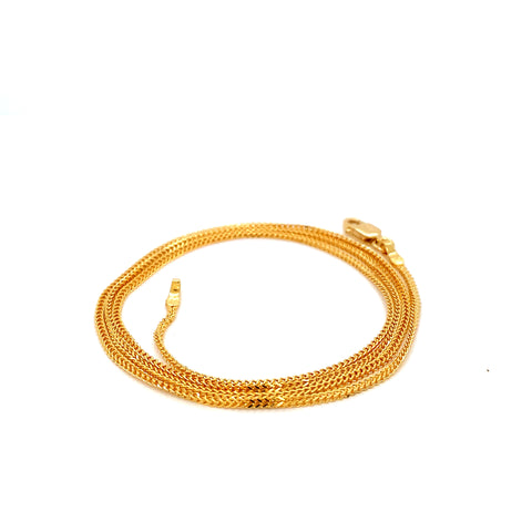 22K YG Foxtail Chain-1pc