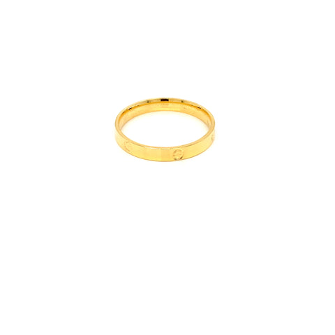 22K YG Cartier Band Ring-1pc