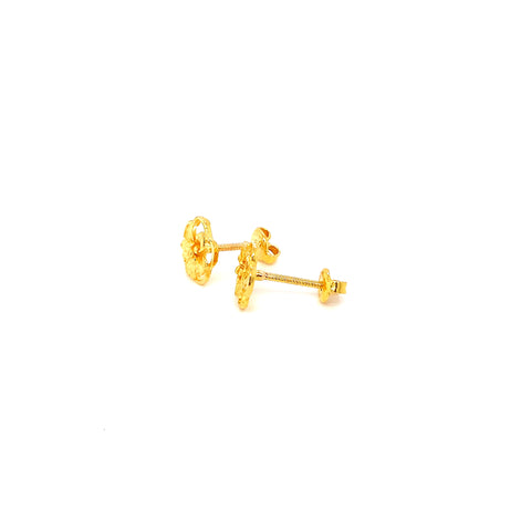 22K YG Fancy Stud Earring-1pair