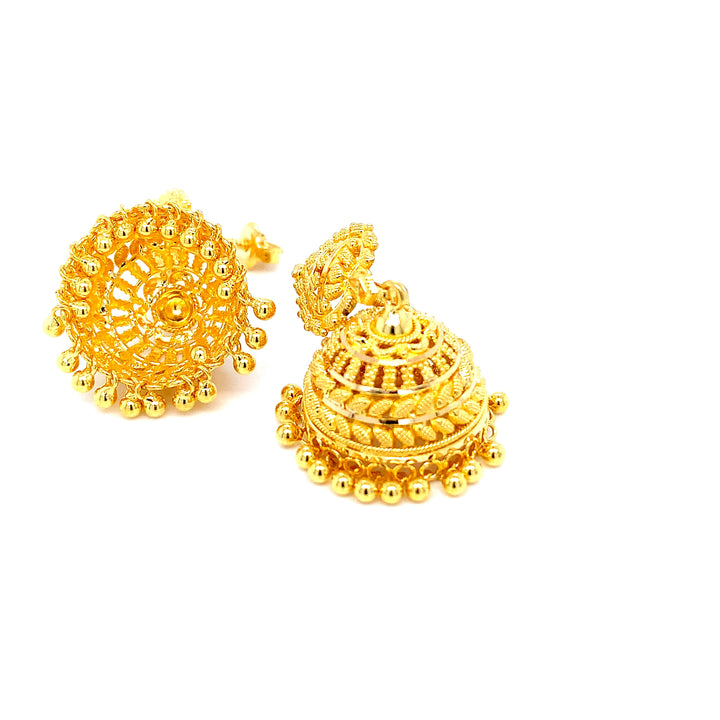 22K YG Pinjada Earring-1pair