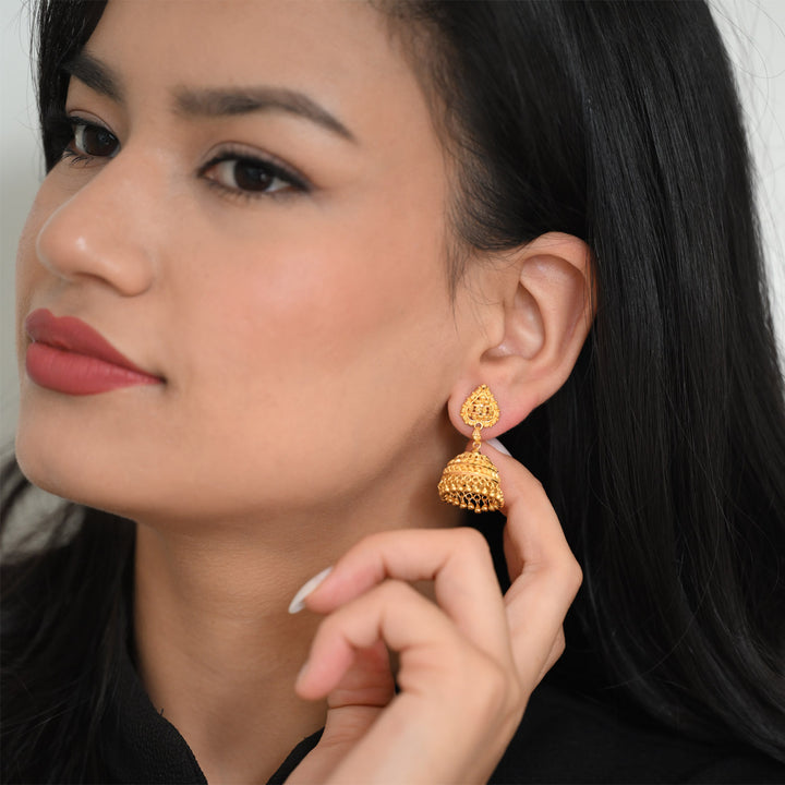 22K YG Pinjada Earring-1pair