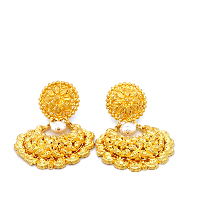 22K YG Ramleela Earring-1pair