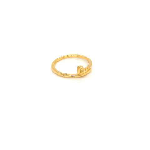 22K YG Nail Ring-1pc