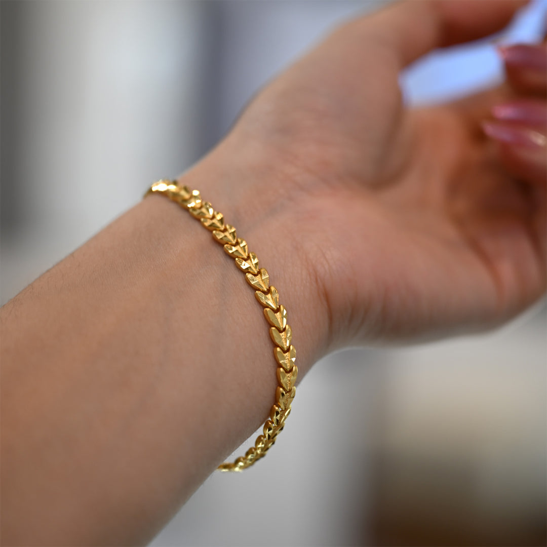 22K YG Fancy Bracelet-1pc