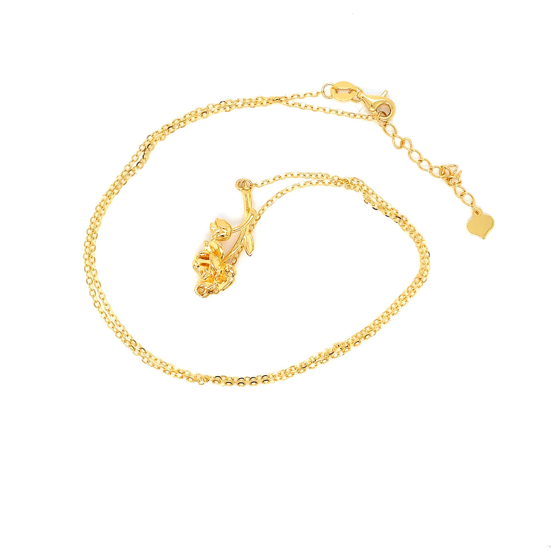 22K YG Fancy Adjustable Necklace-1pc