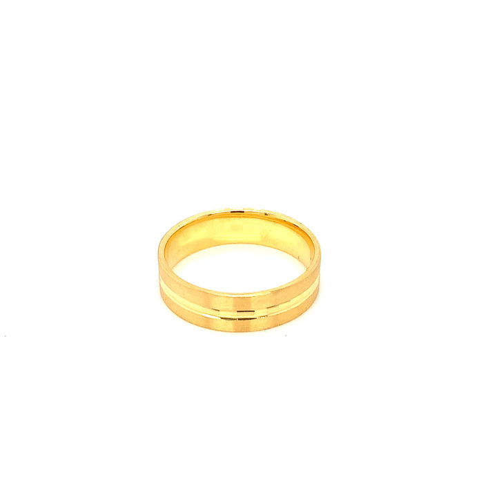 22K YG Fancy Band Ring-1pc