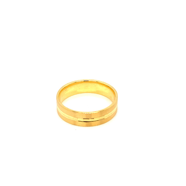 22K YG Fancy Band Ring-1pc
