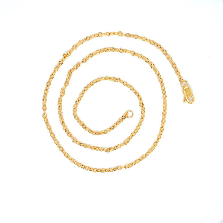 22K YG Fancy Chain-1pc