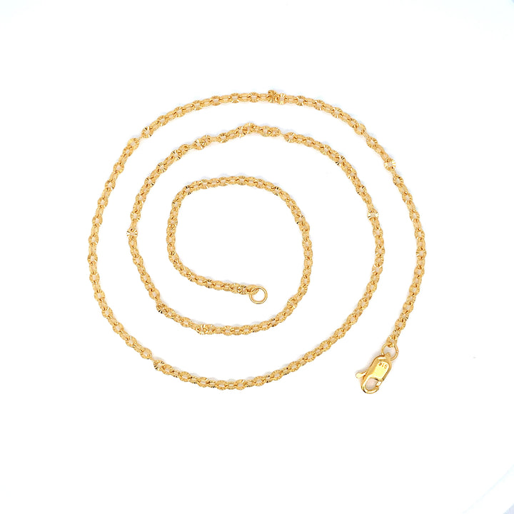 22K YG Fancy Chain-1pc