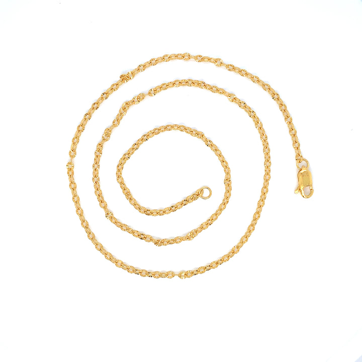 22K YG Fancy Chain-1pc