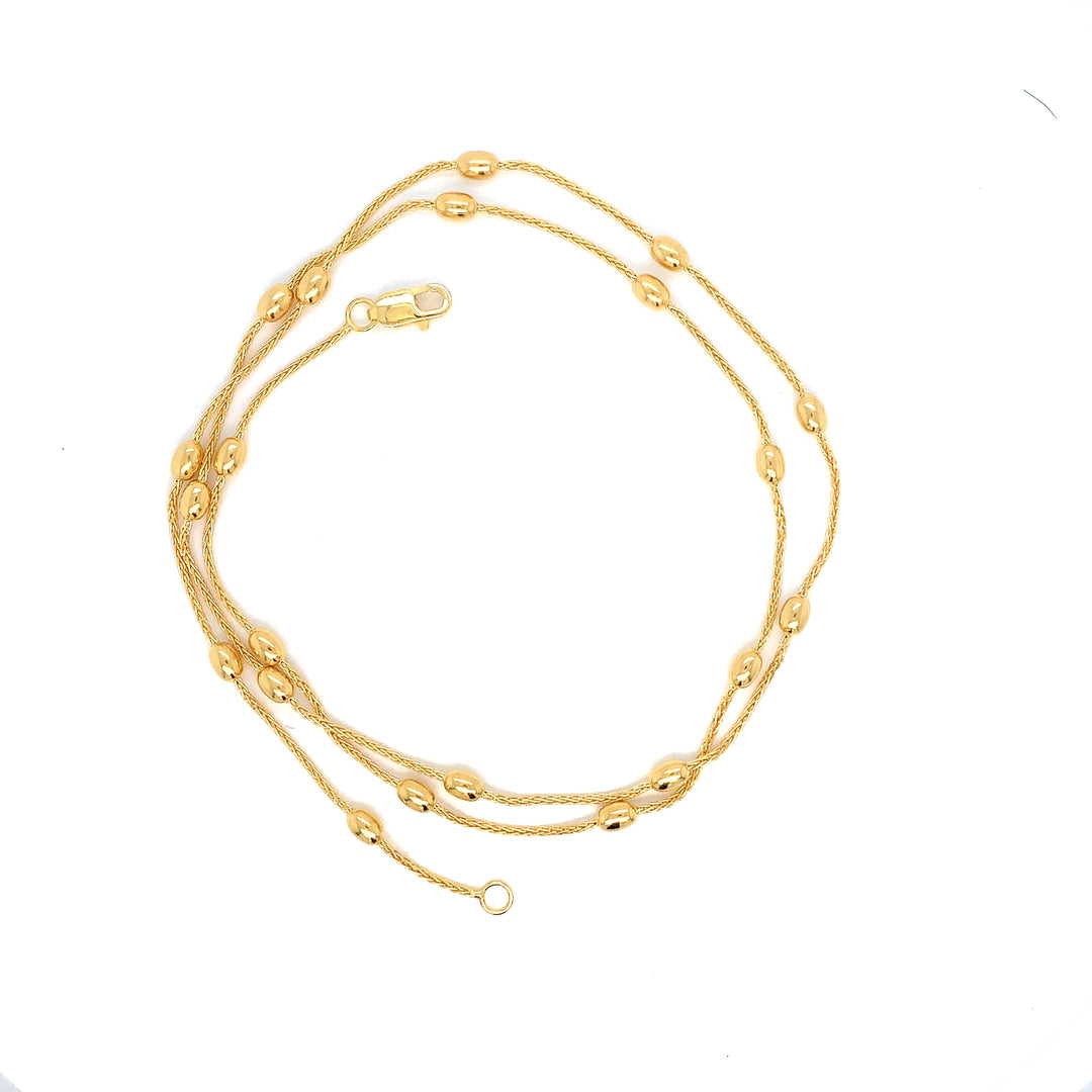 22K YG Ball Chain-1pc