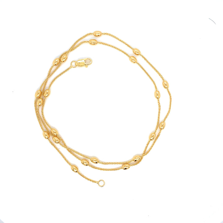 22K YG Ball Chain-1pc
