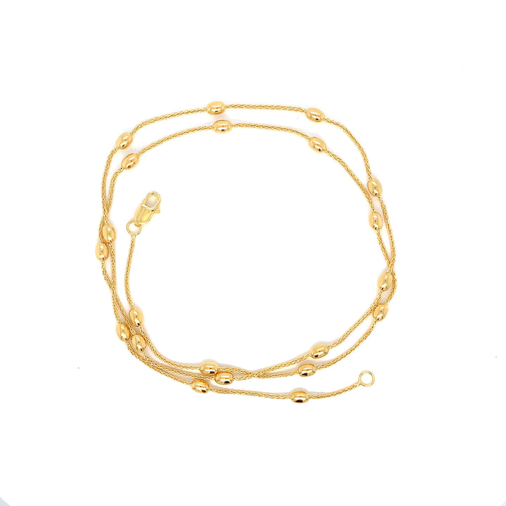 22K YG Ball Chain-1pc