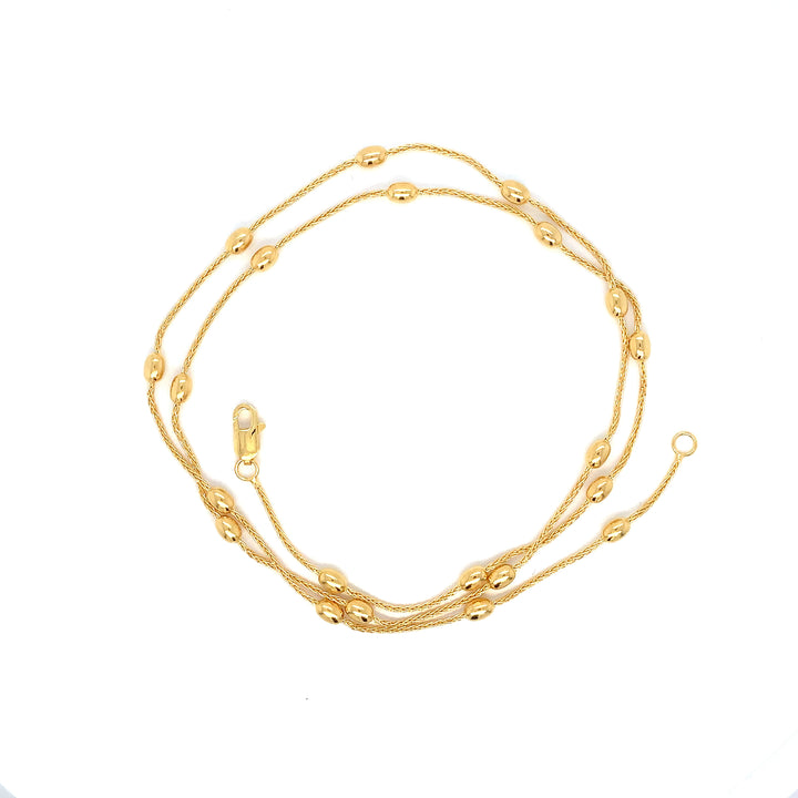 22K YG Ball Chain-1pc