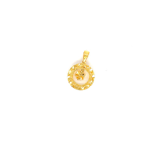 22K YG Circle Pendant-1pc