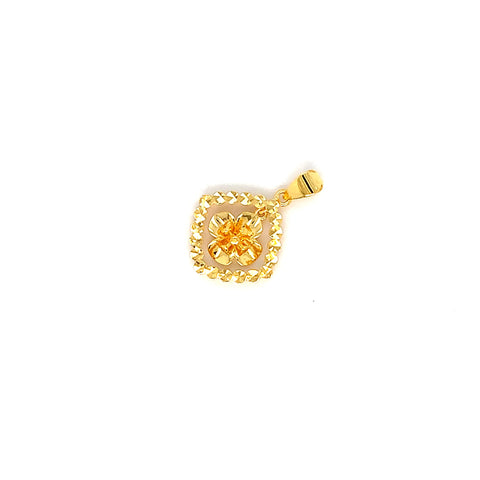 22K YG Flower Pendant-1pc