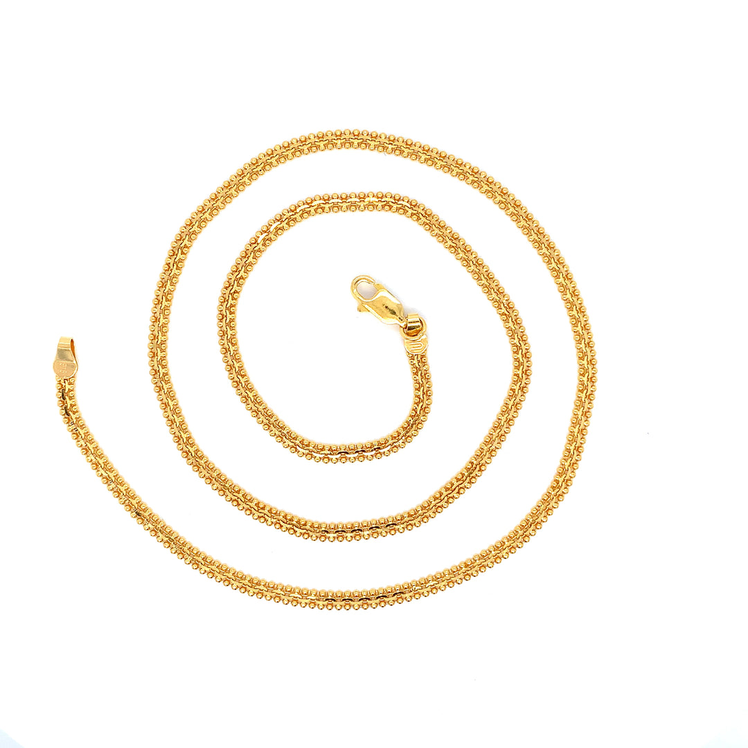 22K YG Fancy Chain-1pc
