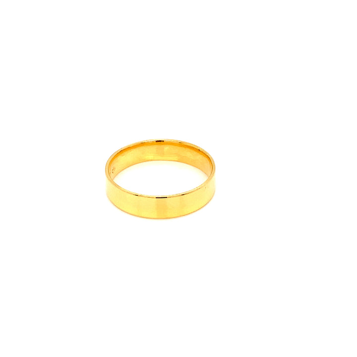 22K YG Plain Ring-1pc