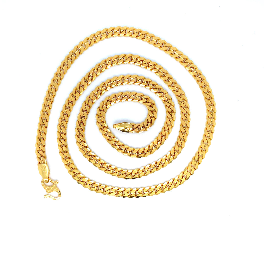 22K YG Cuban Chain-1pc