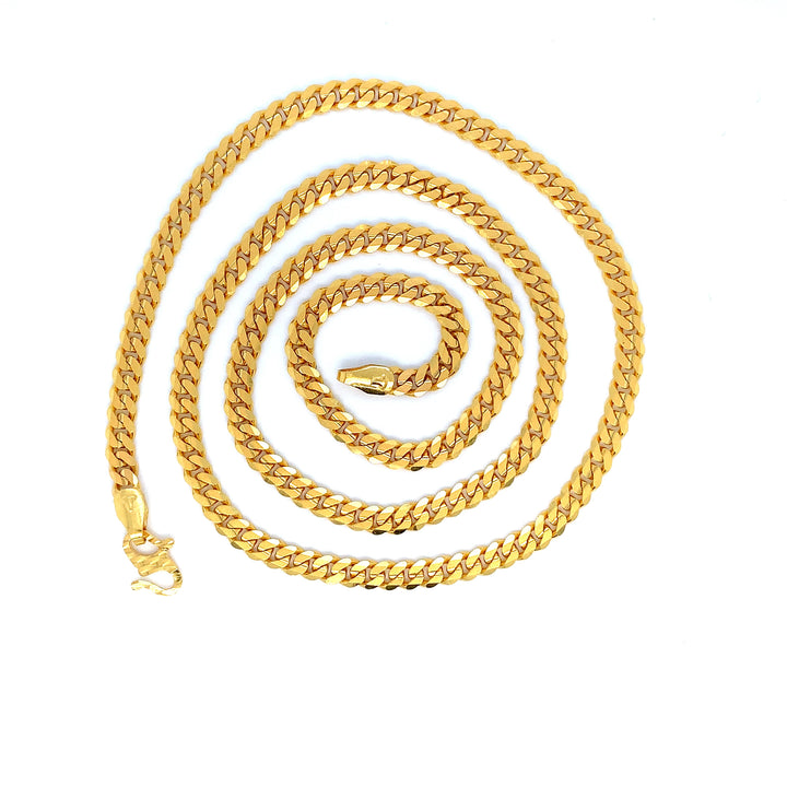 22K YG Cuban Chain-1pc